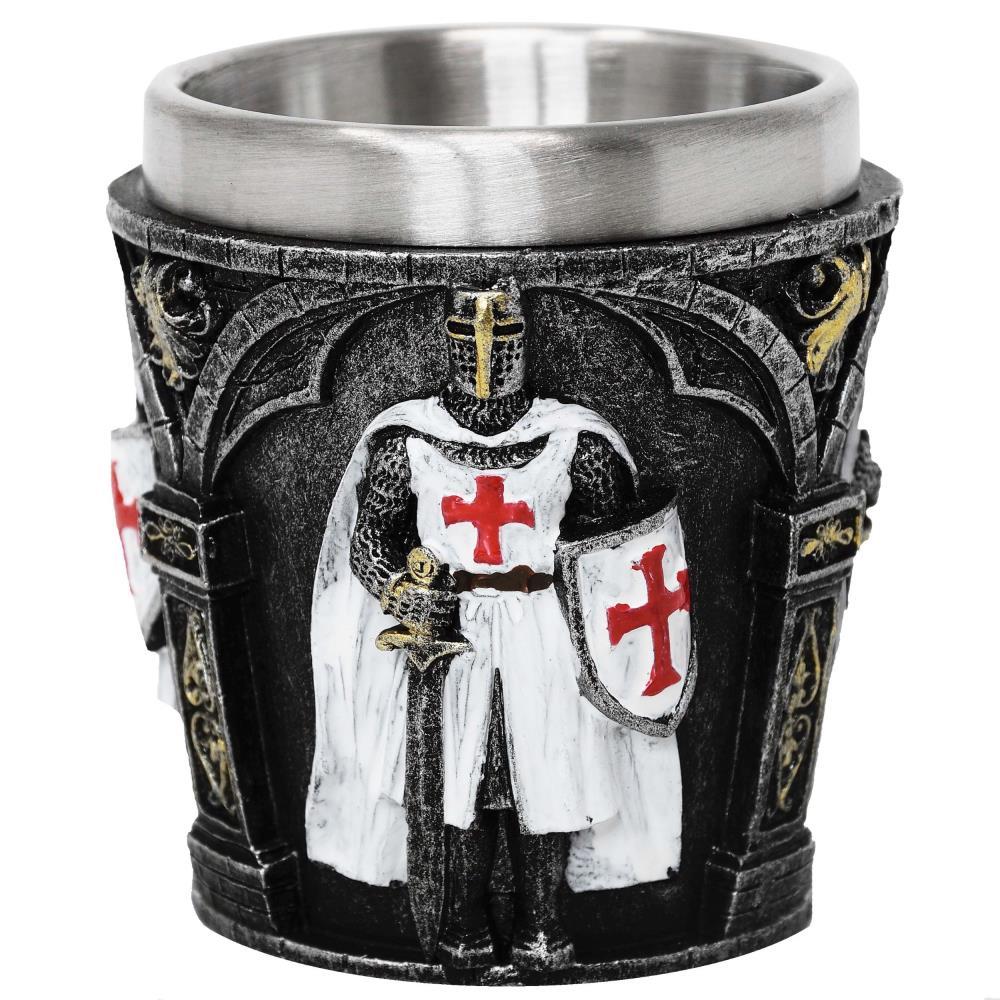 4er Set, Shotglas Kreuzritter weiß