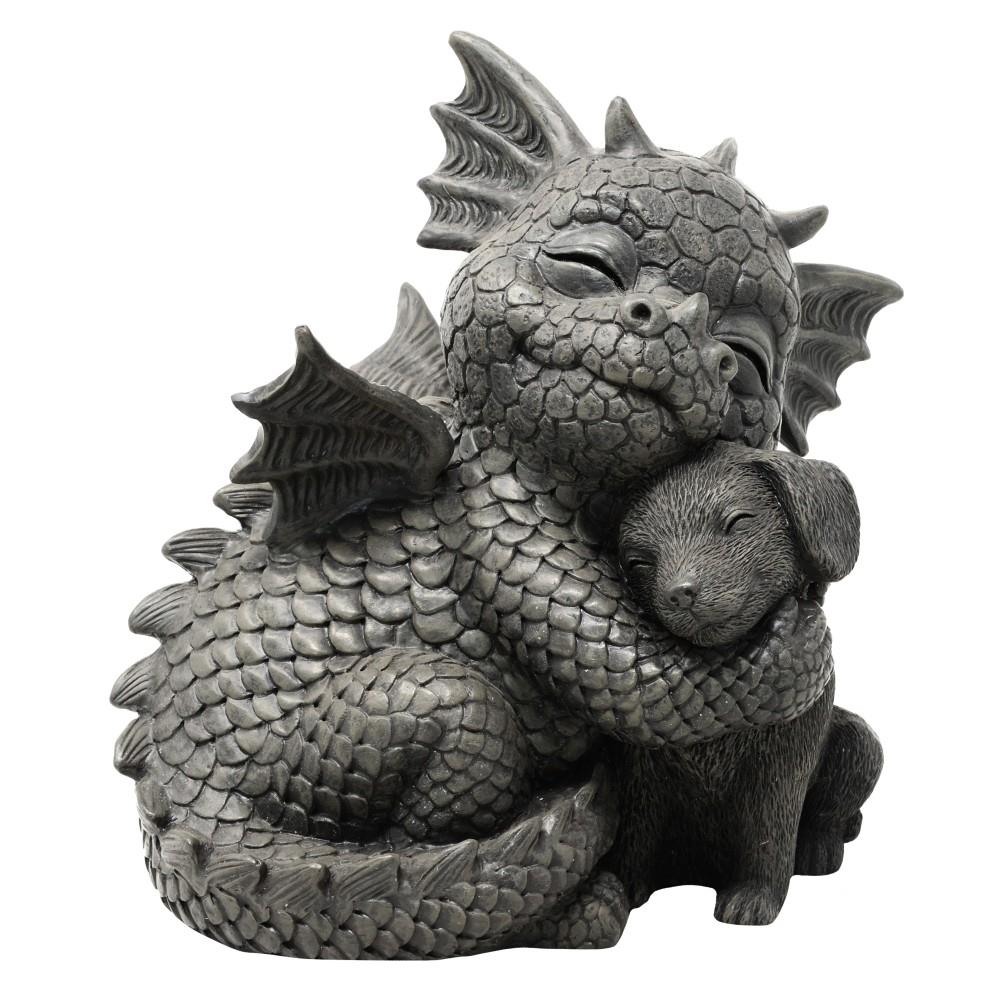 Gartendrache mit Hund