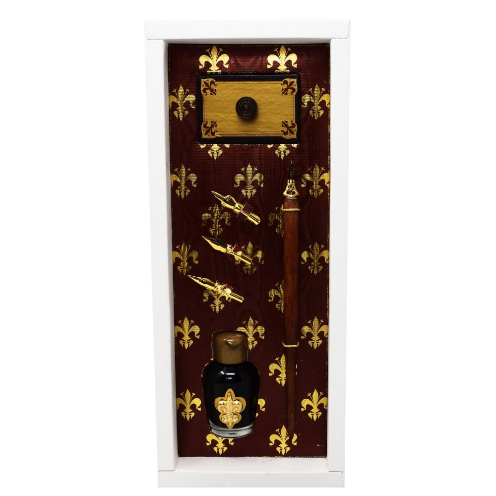 Schreibset mit Federhalter, Tinte und Löschblatt