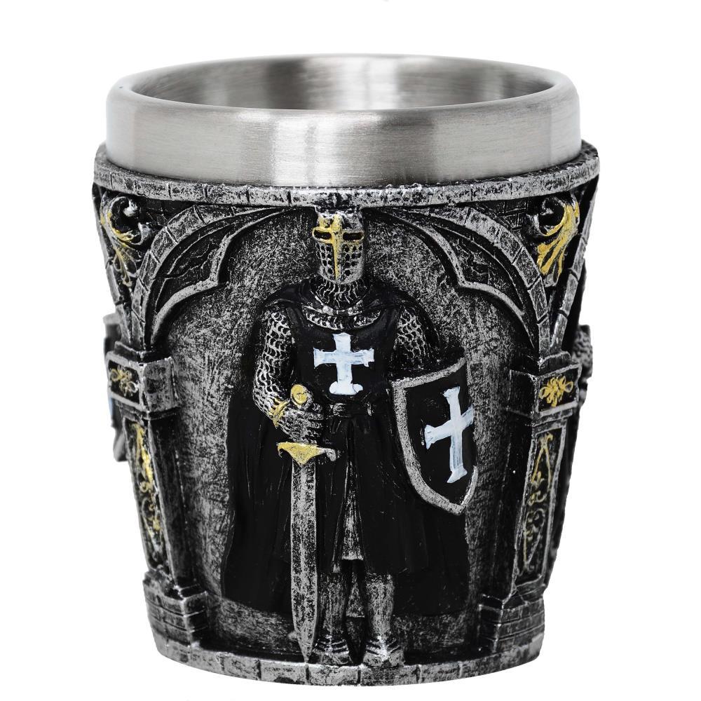 4er Set, Shotglas Kreuzritter schwarz