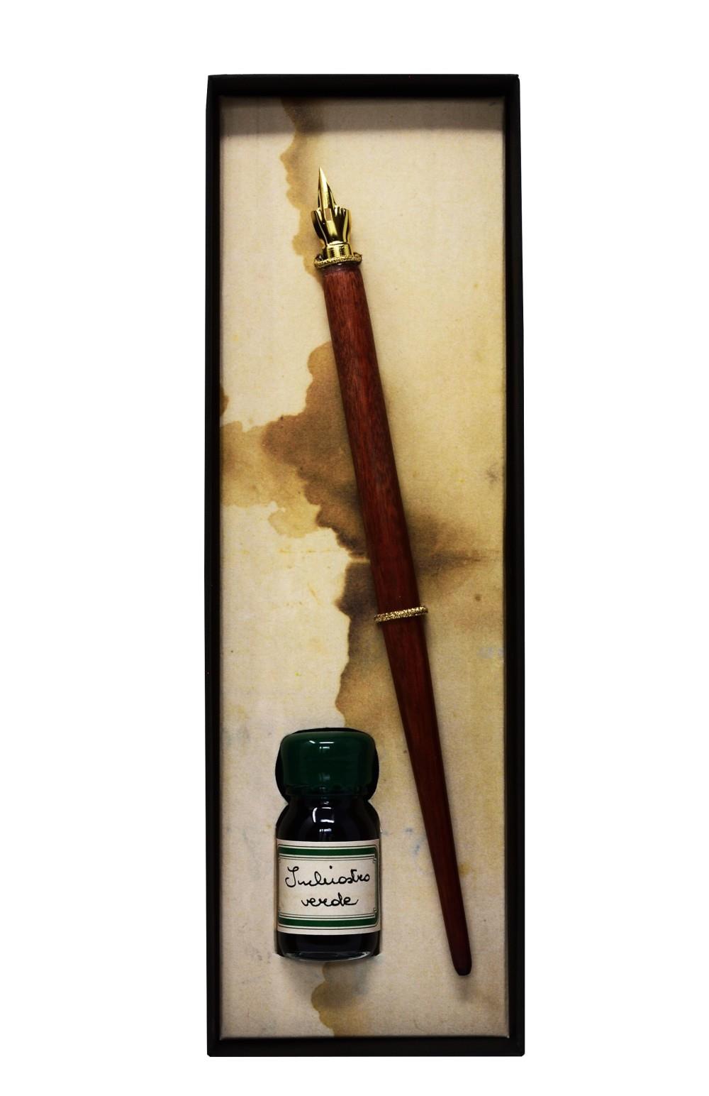 Schreibset mit Federhalter und Tinte